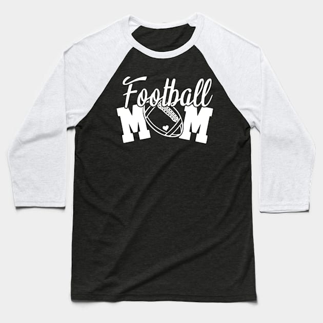 Football Mom Baseball T-Shirt by StacysCellar